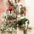 thumbnail image 4 of Lillian Vernon Hot Air Balloon Christmas Ornaments - Set of 3, Hanging Ribbon, 4.5" Tall, Santa's Pals Holiday Tree Décor, Gifts, 4 of 5