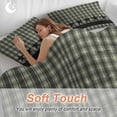 thumbnail image 5 of Sage Green Black Plaid Bedding 3 Piece Duvet Cover Set Twin Size, Vintage Star Buffalo Check Rustic Soft Microfiber Comforter Cover with Zipper Closure & Pillowcases, FadeResistant Quilt Cover, 5 of 9
