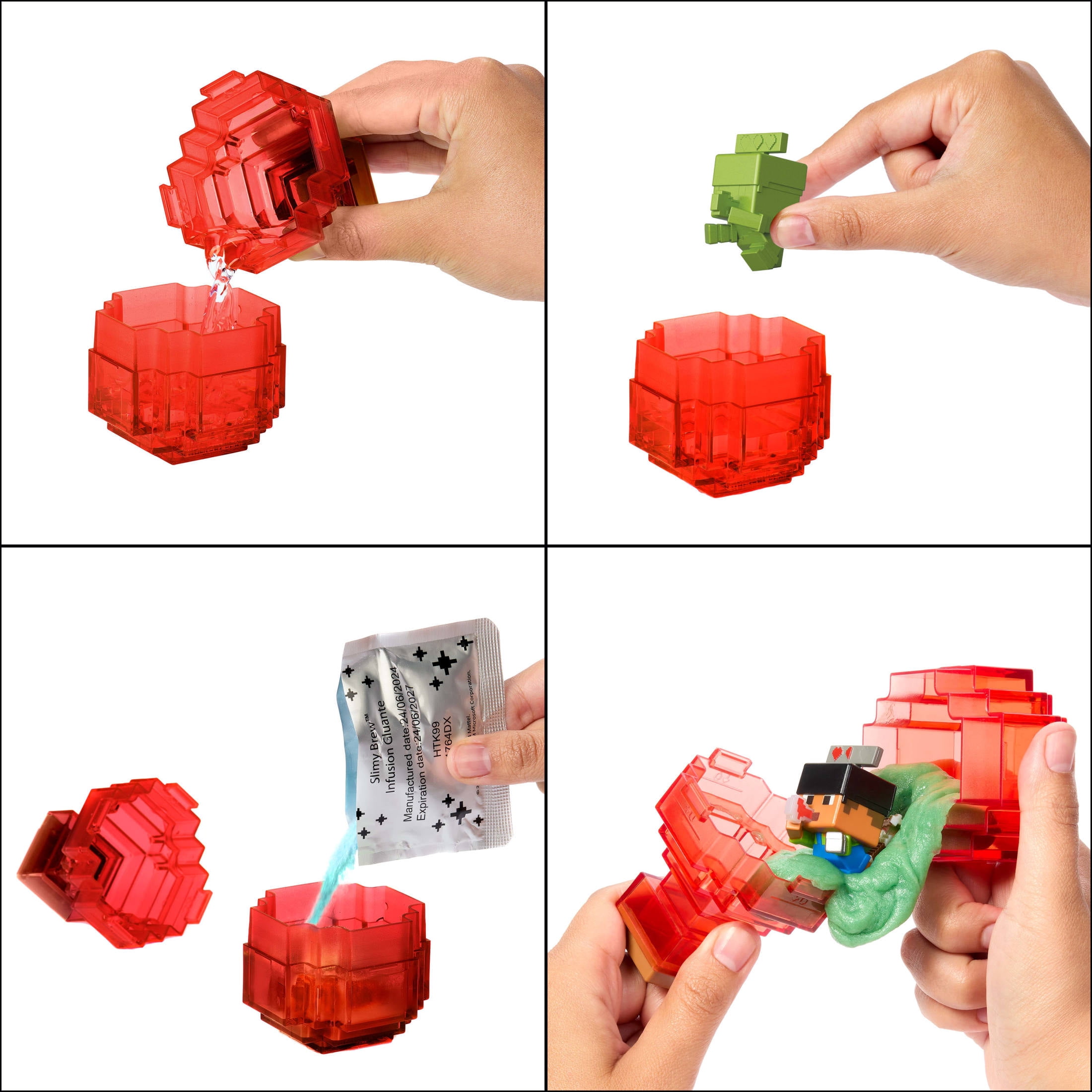 Minecraft Mini Mode Potion Brewing Action Figures with Color Reveal