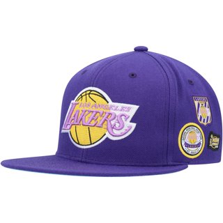 Mitchell & Ness Los Angeles Lakers Snapback Hat - White/NBA Finals 2009  Side Patch - LA Lakers Basketball Cap