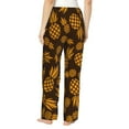 thumbnail image 3 of Xecao Colorful Pineapple Women's Straight Lounge Pajama Pants: The Epitome of Relaxed Sleepwear, 3 of 9