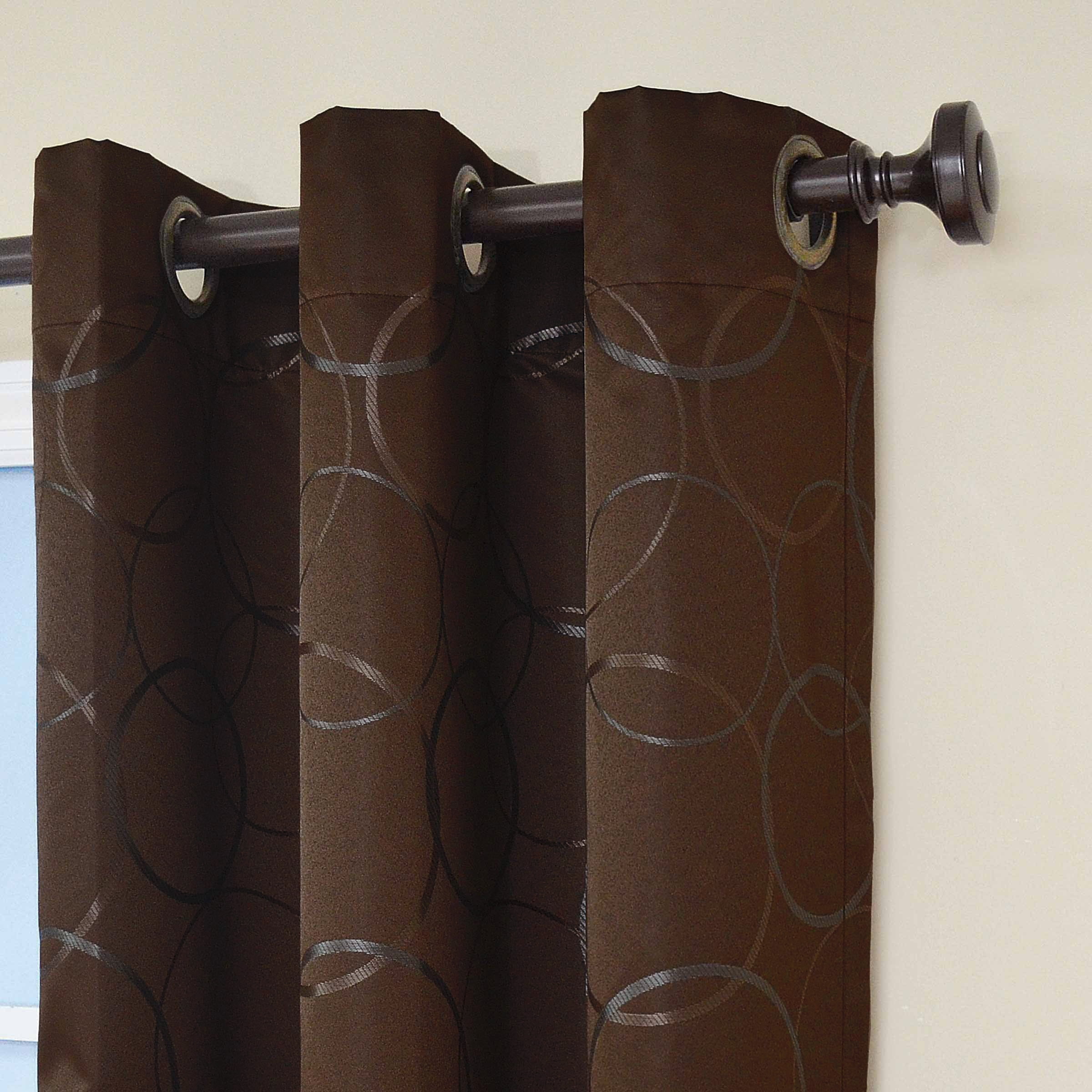 Eclipse Zodiac Blackout Grommet Curtain Panel, Brown, 42 x 84