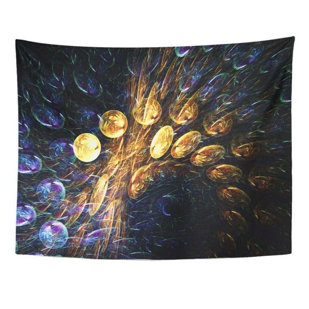 JSDART Colorful Rendering Abstract Fractal Artistic Bright Canvas Creativity Wall Art Hanging Tapestry Home Decor for Living Room Bedroom Dorm 60x80 inch Walmart