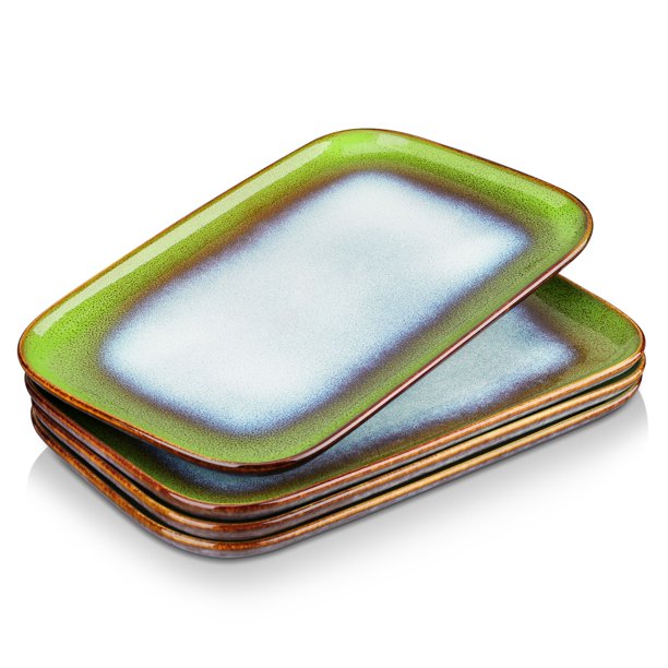 vancasso Stern, Grass Green Serving Tray & Platter Set, 4Piece