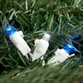 thumbnail image 3 of Northlight LED Wide Angle Christmas Lights - Blue and White - 16.25' White Wire - 50ct, 3 of 6