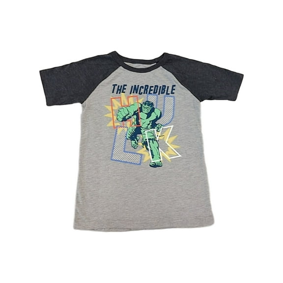 Boys Gray The Incredible Hulk Smash T-Shirt Superhero Tee Shirt Spider Man 7