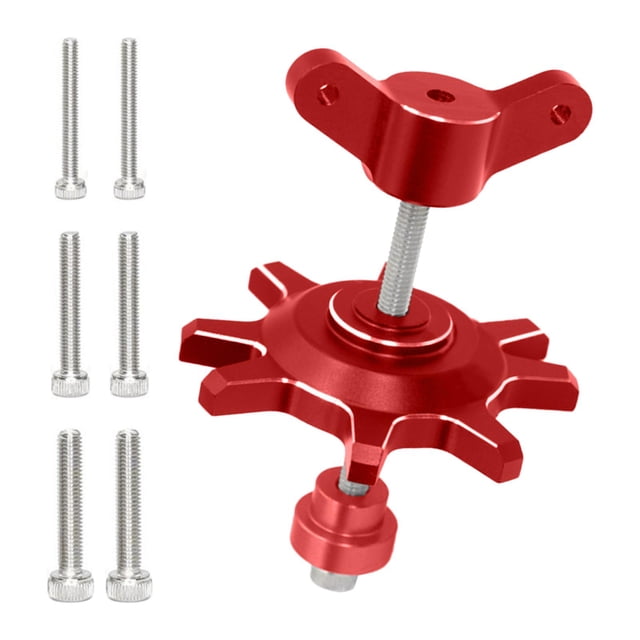 RC 1,9/2,2 pulgadas ruedas cubo montaje y de neumáticos con tornillo M2/2,5/3*18 aleación de aluminio herramienta de instalación y Rojo Sunnimix cubo de rueda de coche de orugas rc