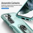thumbnail image 5 of Tarise Hybrid Rugged Case for Samsung Galaxy S21 Ultra 5G 6.8" Phone, Military Grade Heavy Duty Shockproof Rotatable Magnetic Ring Holder Kickstand Armor Dual Layer Cover for S21 Ultra, Green, 5 of 8