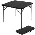 thumbnail image 2 of FDW 34 inch Folding Square Table Plastic Table for indoor/outdoor, Black, 2 of 9