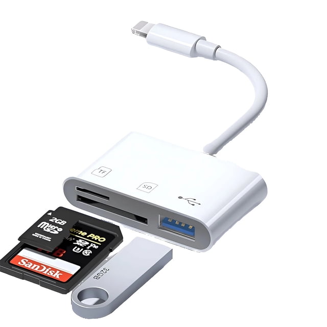 Lector de Tarjetas 3 en 1 (SD/TF/USB) Ultrafino con Velocidad 480Mbps y Protección de Datos