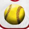 thumbnail image 4 of Inktastic Yellow Softball Boys or Girls Baby Bib, 4 of 4