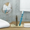 thumbnail image 4 of nu steel Trillium Toothbrush Holder in Pearl escent Mosaic & Wood GLA428-4H, 4 of 5