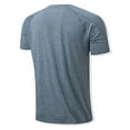 thumbnail image 3 of ZCFZJW Men's Short Sleeve Moisture Wicking Athletic T-Shirt Solid Color Quick-drying Short Sleeve Lapel Casual Slim Stretch Sports Tshirt Tops Dark Gray XL, 3 of 3