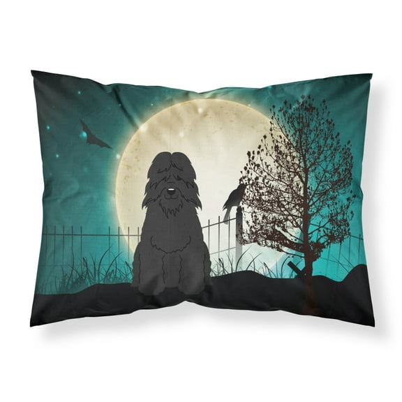 Halloween Scary Bouvier des Flandres Fabric Standard Pillowcase