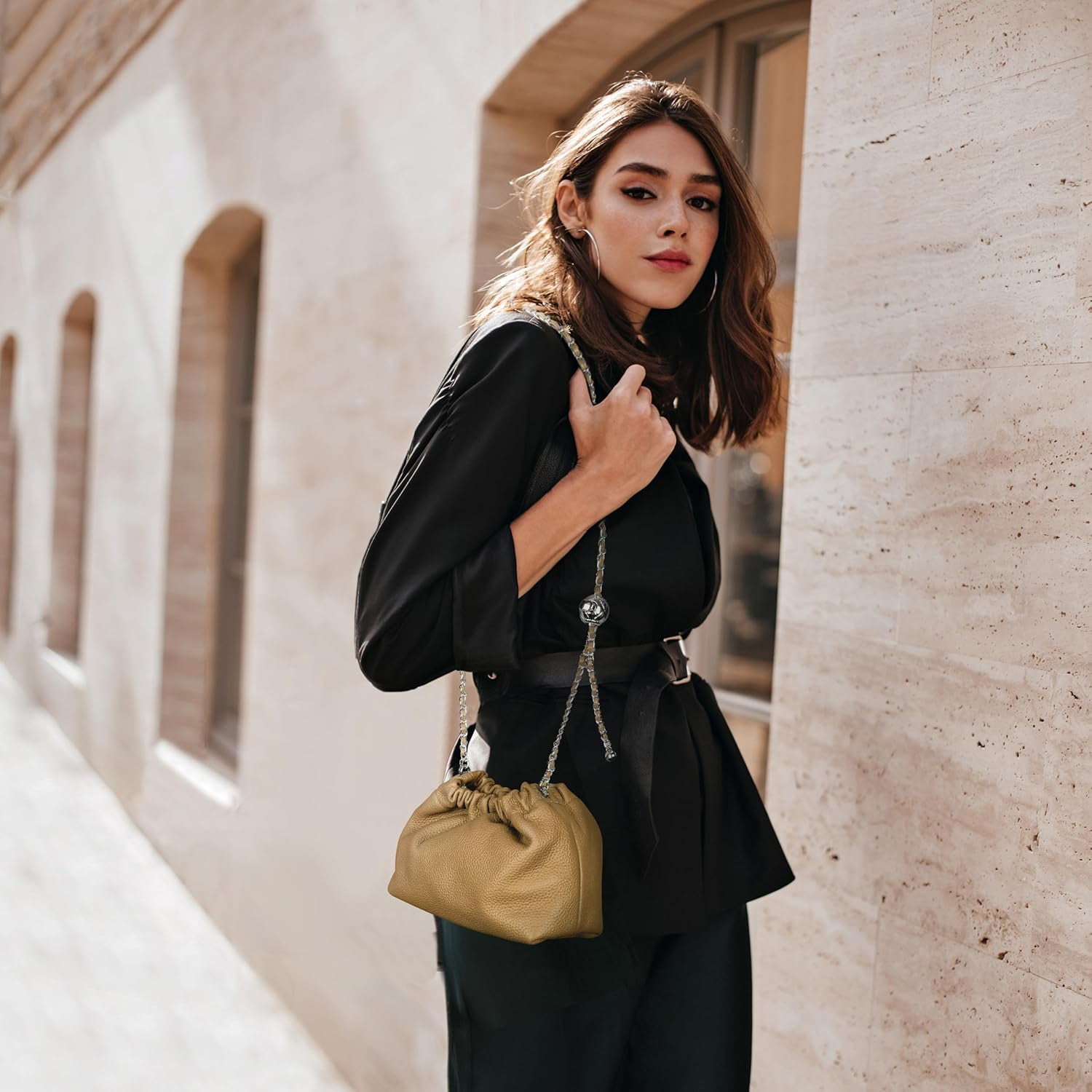 Small Crossbody Bag For Women Trendy.Dumpling Bag Clutch Purse For Women Evening Bag Cloud Purse Vegan Leather Hobo Bag