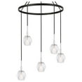 thumbnail image 2 of Woodbridge Lighting Jewel 5-Light LED Metal Pendant Chandelier in Chrome/Bronze, 2 of 5