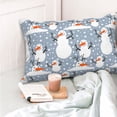 thumbnail image 4 of Fuzoiu Happy Snowmen Snowfall Print Pillow Case with Hidden Zipper,Pillow Covers,Soft and Comfortable Pillowcase-14"x20", 4 of 6