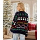 thumbnail image 4 of Suéter Navideño de Larga con Cuello Redondo y Estampado de Copos de Nieve para Mujer, de Talla Grande, Tejido de Punto Suave Azul Marino XL, 4 of 9