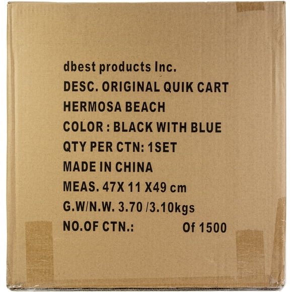 dbest Products Quick Cart-Black W/Blue Lid
