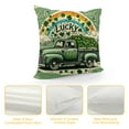 thumbnail image 4 of JRXY St Patricks Day Pillow Covers  - Shamrock Truck Lucky Irish Rustic Lumbar Cushion Pillow Cases - Decorative Farmhouse Green Throw Pillows Covers for Sofa Couch Decor Decoration White, 4 of 5