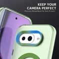 thumbnail image 3 of KOMI Magnetic Case Compatible for Google Pixel 9A Case Wireless Charging,[Compatible with MagSafe] Translucent Matte PC TPU Thin Bumper for Google Pixel 9A Phone Case Clear Green, 3 of 5
