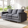 thumbnail image 2 of MODERNLUXE 79.5" Cloud Modular Sofa, Comfy 3-Seater Chenille Upholstered Sofa Couch with Dual-layer Seat Cushions & Deep Seat for Living Room,Small Space,Grey, 2 of 8