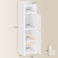 thumbnail image 5 of BEWISHOME Small Bathroom Storage Cabinet with 2 Doors, Narrow White Cabinet with Adjustable Shelves for Small Spaces, 5 of 10