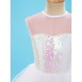 thumbnail image 5 of TiaoBug Kids Girls Ballet Dance Tutu Dress Gymnastic Leotard Sequins Dancing Mesh Skirt, 5 of 7
