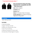 thumbnail image 2 of Rear Air Suspension Spring and O-Ring Seal Kit Set of 2 - Compatible with 2003 - 2009 GX470 2004 2005 2006 2007 2008, 2 of 2