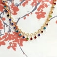 thumbnail image 5 of HOOUN Boho Ankle Bracelet Colourful Ball Bead Anklet Adjustable Turquoise Chain Foot-Silver, 5 of 6