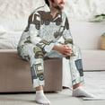 thumbnail image 7 of Naloa Tractor and Dumper Men’s Pajamas Set - Long Sleeve Button Down Sleep Shirt and Pajama Bottoms Sleepwear Set-XX-Large, 7 of 7