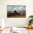 thumbnail image 3 of Elephant Stock Grand Teton Barn Wall Art - Horizontal Canvas Wall Art - Living Room Wall Decor - Architecture Canvas - Brown And Blue Decor - 12" x 8", 3 of 8