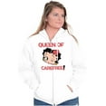 thumbnail image 3 of Queen Of Carefree Betty Boop Zip Hoodie Sweatshirt Women Brisco Brands M, 3 of 6