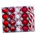 thumbnail image 4 of 40 adornos navideños de bolas para colgar en el árbol de Navidad, colgantes ligeros Estilo E, 4 of 9