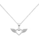 thumbnail image 1 of Collar Corazon Con Alas De Zirconia Para Mujer De Plata 925, 1 of 5