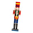thumbnail image 2 of Cascanueces navideño de 38 cm (15 pulgadas) Estatua decorativa de madera para decoración navideña Estilo C, 2 of 9