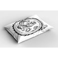 thumbnail image 2 of Dragon Pillow Sham Ethnic Asian Japanese Swirled Dragon Pattern Folk Heritage Spiritual Illustration, Decorative Standard Queen Size Printed Pillowcase, 30 X 20 Inches, Black White, by Ambesonne, 2 of 2