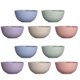 thumbnail image 3 of 1 Set 10Pcs Straw Salad Bowls Mixing Bowls Set Rice Bowls (Assorted Color), 3 of 3