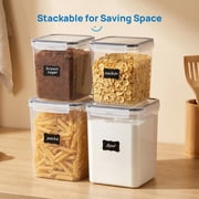Sindcom Airtight Storage Canisters, 4 Pcs Large Food Storage Container for Flour, Sugar, Baking Supplies, Rice with Lids