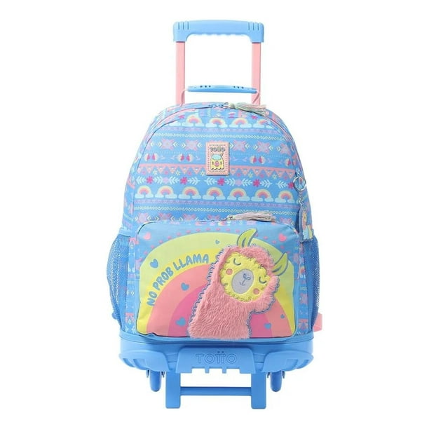 Totto Mochila Escolar Grande Para Niña | Con Ruedas Y Protección Contra Impactos | 25 Litros Llamal2 multicolor G
