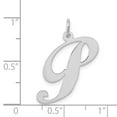 thumbnail image 3 of Finest Gold 14K White Gold Large Fancy Script Letter P Initial Charm, 3 of 3