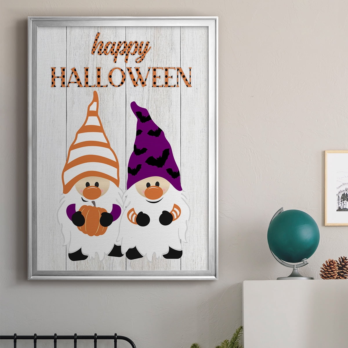 Halloween Gnomes Premium Framed Print - Ready to Hang