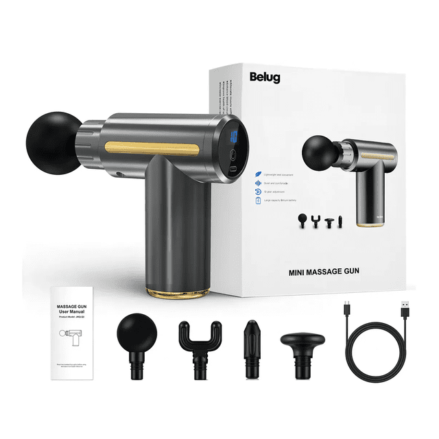 Pistola De Masaje Belug Muscular Masajeador Portátil Gris