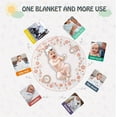 thumbnail image 3 of Little Grape Land Milestone Blanket for Baby Girls, Cotton Muslin 47"x47" Soft Newborn Photo Prop & Keepsake, Gender Neutral Baby Shower Gifts, Flower, 3 of 7
