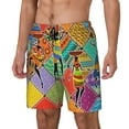 thumbnail image 2 of Uemuo Dancing African Womans Pattern Mens Swim Trunks Quick Dry Board Shorts with Mesh Lining, Stretch Beach Shorts Quick Dry No-Chafing Board Shorts-Medium, 2 of 9