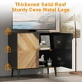 thumbnail image 3 of 31.5" Storage Cabinet with Pattern, Sideboard Buffet Cabinet with Storage, Modern Accent Cabinet with 2 Doors for Dining Room Entryway, Walnut Grain, 3 of 7