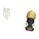 thumbnail image 5 of Elegante Arte Mural De Enredaderas Verdes Y Estatua De Mujer Africana. Figura Creativa De Resina Para Dormitorio, Baño, Entrada, Estante, Decoración Del Hogar., 5 of 8