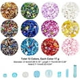 thumbnail image 6 of 200g Craft Beads Kit Glass Seed Beads Tiny Pony Beads Glass Bugle Beads Tube Spacer Beads, 6 of 7