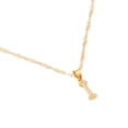 thumbnail image 2 of Dije Inicial Letra I Mini con Zirconia Chapa de Oro 18k Cadena Ametrinaa, 2 of 5
