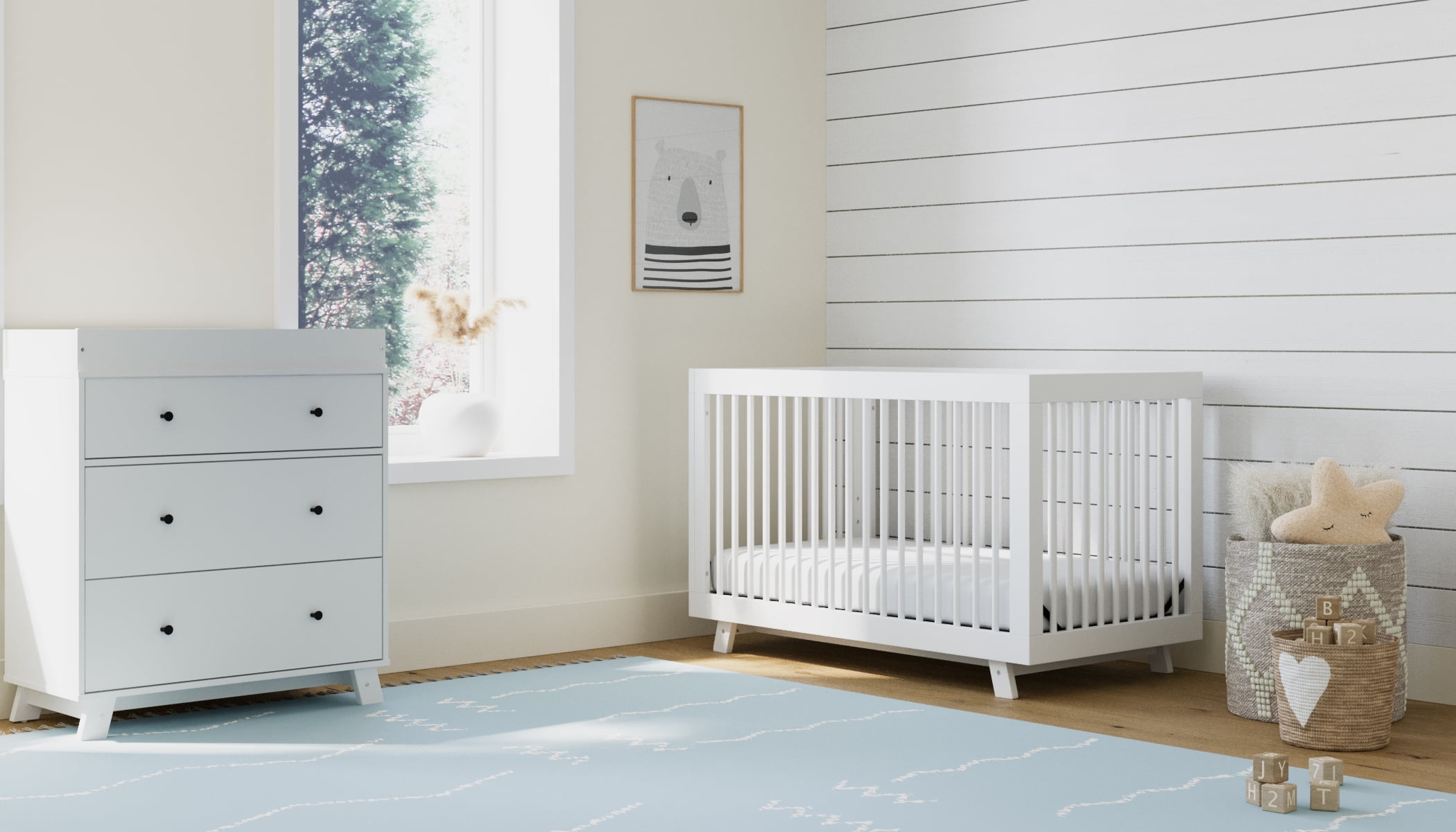 Storkcraft Beckham 3-in-1 Convertible Baby Crib, White